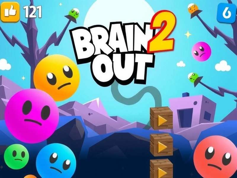 A person playing Brain Out 2 on a mobile phone, looking puzzled and amused