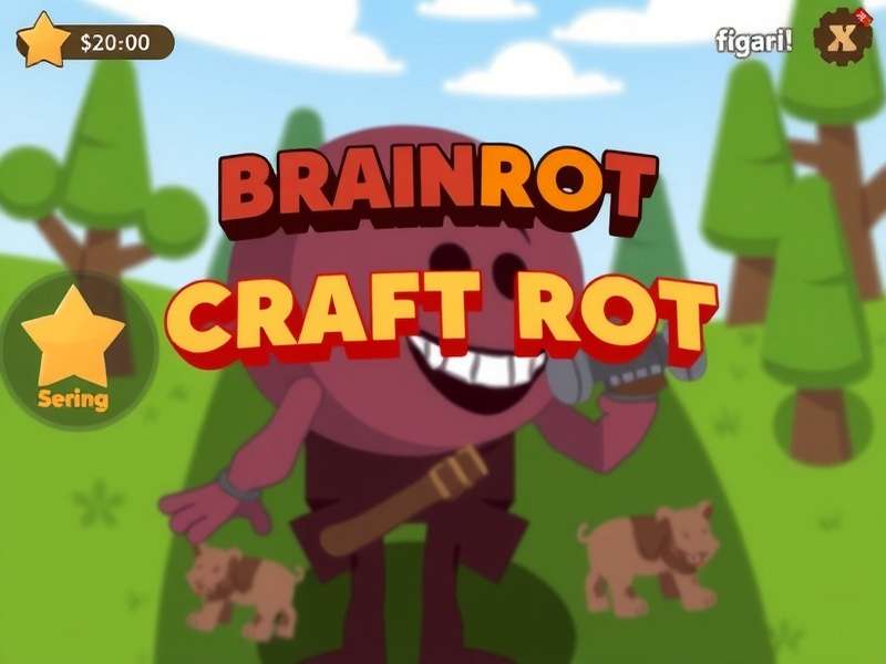 Brainrot Craft Game main gameplay screen showing intricate puzzles and colorful UI