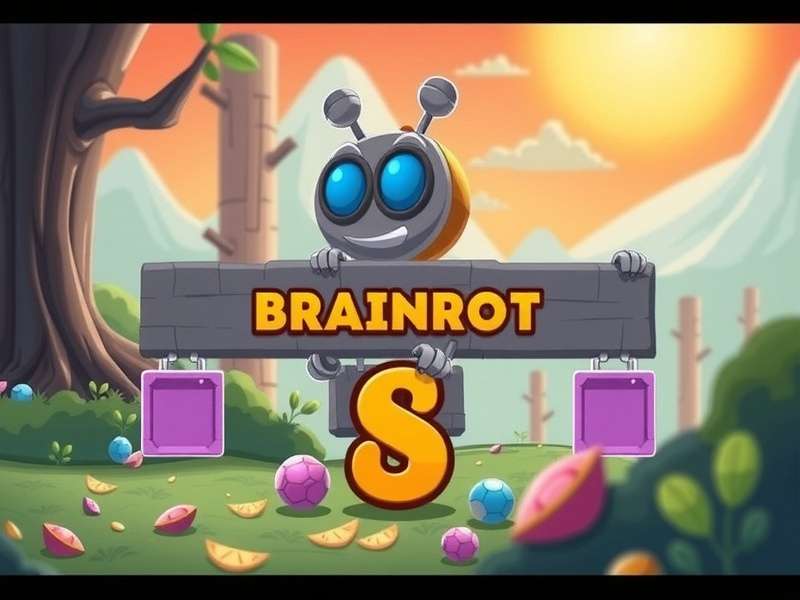 Screenshot of Brainrot Merge Game showing merge mechanics and colorful items