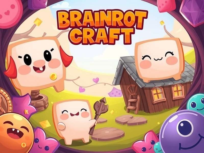 Brainrot Craft Poki gameplay screenshot on a mobile device