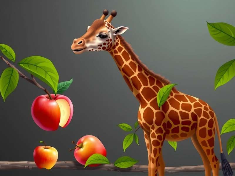Brain Out Game Screen showing the giraffe and apple puzzle