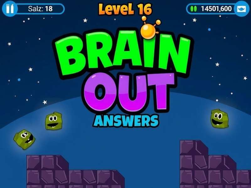 Brain Out Level 16 puzzle diagram showing cups and pipes