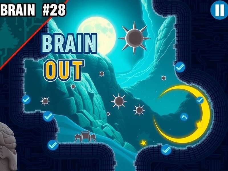 Brain Out Level 228 gameplay screenshot showing the challenging puzzle interface