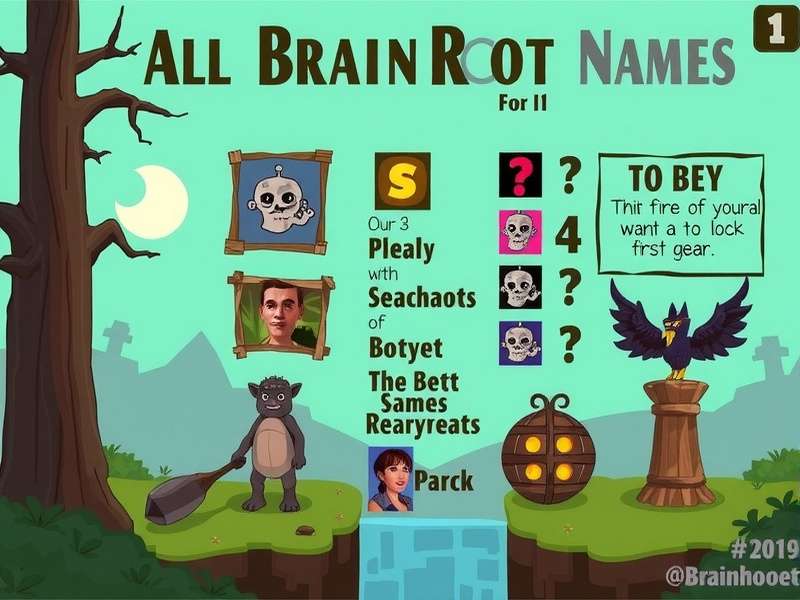 Brain Out game puzzles collage with brainrot names overlay