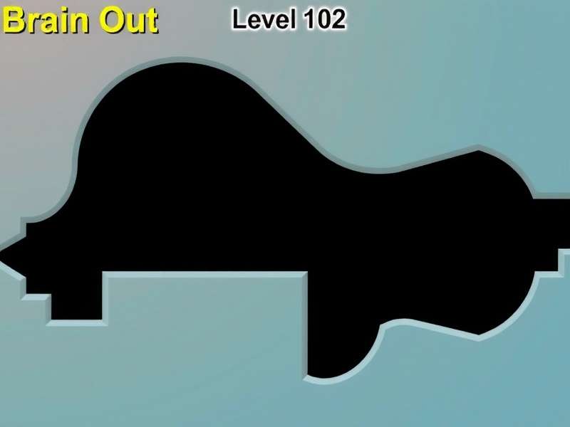 Brain Out Level 102 gameplay illustration showing puzzle elements and solution hints